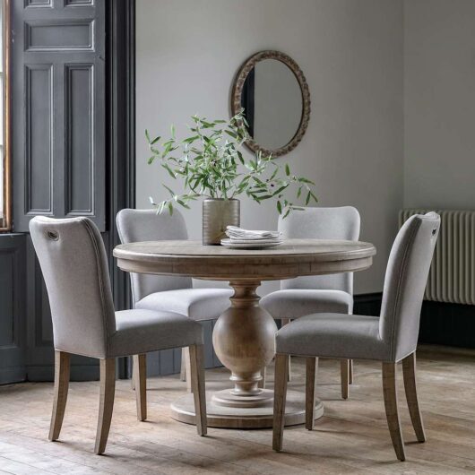 Gallery Direct Vancouver Round Extending Dining Table Natural