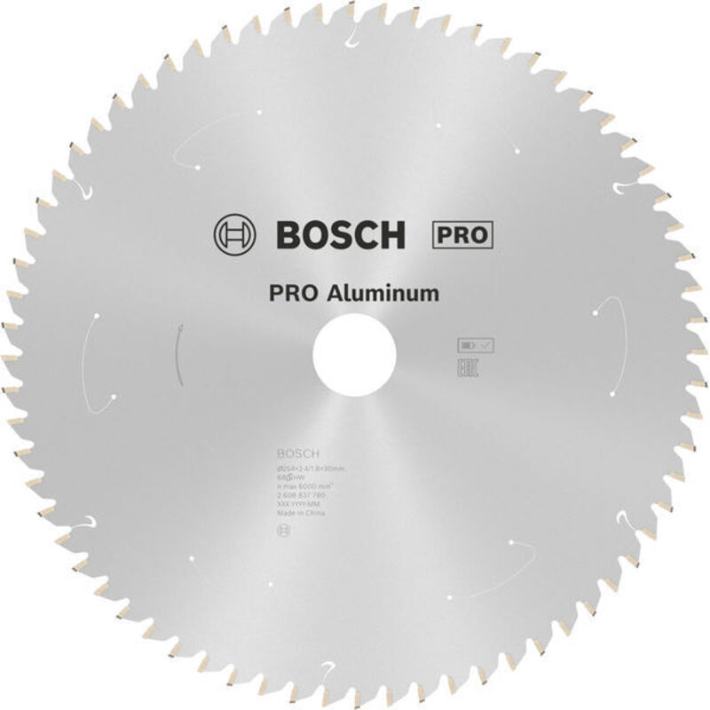 Bosch PRO Aluminium cordless Circular Saw Blade 254 x 2.4 x 30 mm 2608837780