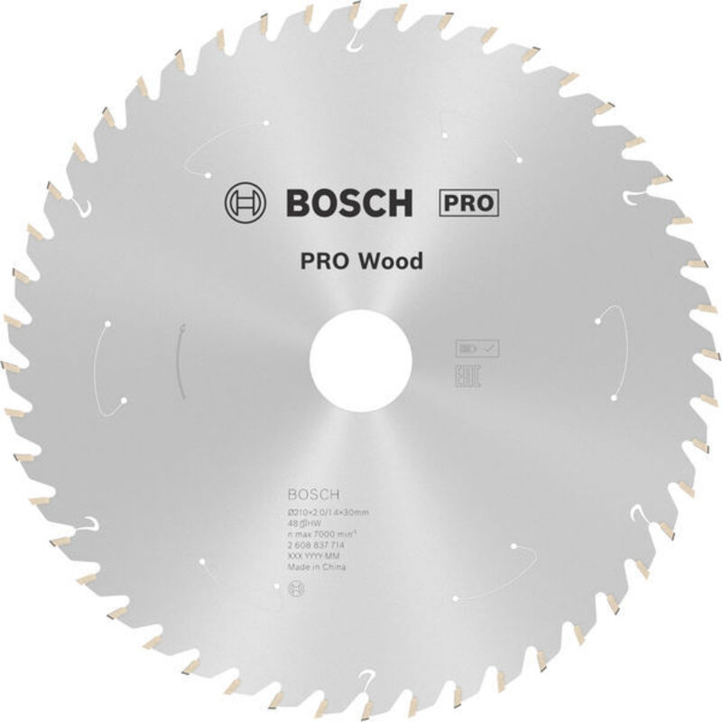 Bosch PRO Wood cordless Circular Saw Blade 210 x 1.7 x 30 mm T48 2608837714