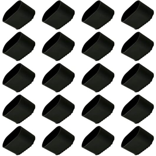 Chair leg caps, 20 pieces. Chair leg protectors, floor protectors, foot caps, plastic chair legs, floor protectors, 40x20 mm protective caps for oval