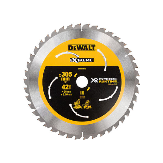 DT99574 305mm Extreme Runtime Circular Saw Blade (305mm x 30mm x 42T) - Dewalt