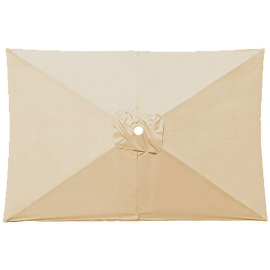 SIENTICE Replacement canopy for patio parasol, replacement canopy for rectangular parasol, beige, 2 x 3 meters