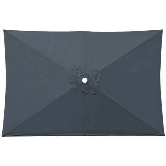 SIENTICE Replacement cover for rectangular parasol, waterproof replacement canvas, grey, 2 x 3 meters