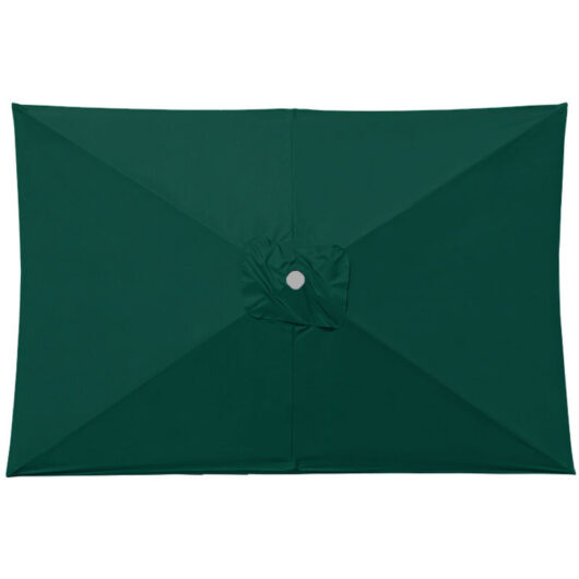 SIENTICE Replacement parasol cover and waterproof replacement canopy, ideal for patios and gardens, dark green, 2 x 3 meters