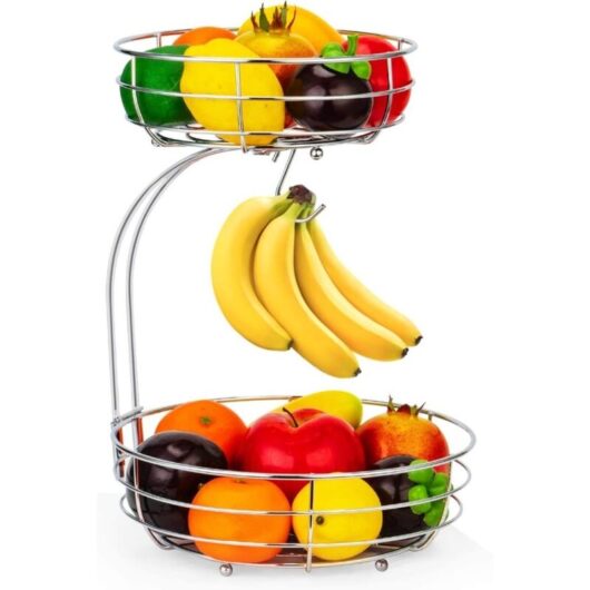 2 Tier Fruit Bowls Kitchen Fruit Basket Fruit Rack Veg Rack (Compatible with Minicloss)