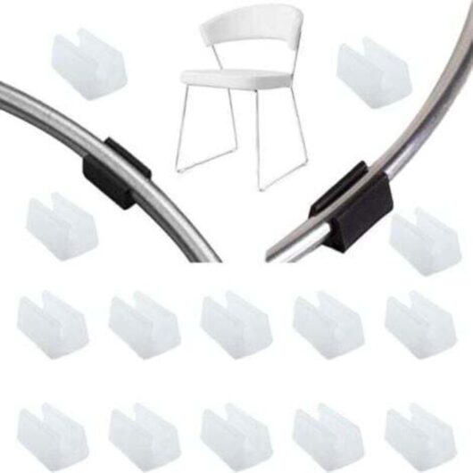 32pcs (10mm) Chair Leg Foot Pad Tube End Cap Tip Cover Floor Protector Furniture U Shape Plastic Chair Caps, Chair Leg Caps