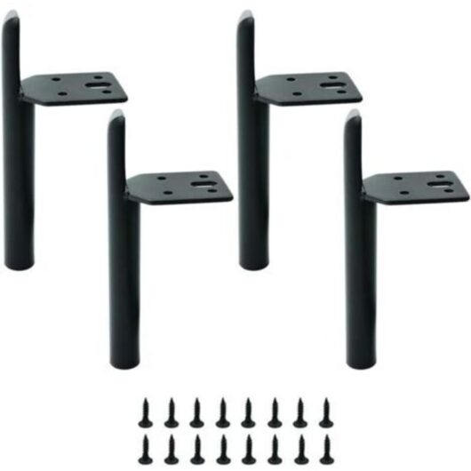 4 Pieces DIY Furniture Feet, Metal Legs, Furniture Legs, Iron Legs, Cabinet Legs, with 16 Screws, for Sofa, Coffee Table, TV Cabinet, Bed, Furniture