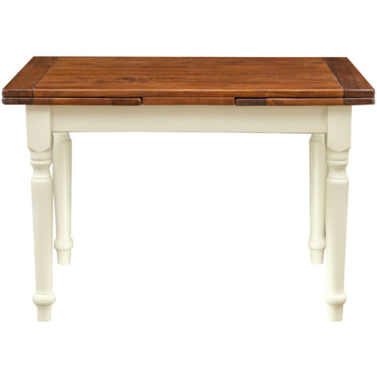 Biscottini - Dining Table Outdoor Table Garden Table 121x81 cm Extendable Table Solid Wood Table Rectangular Table Kitchen Table