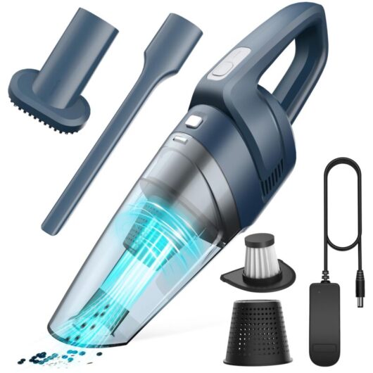 Car Vacuum Cleaner - 120W Table Vacuum Cleaner, 2200mAh Handheld Vacuum Cleaner with Dry hepa Filter, Cordless Vacuum Cleaner for Home Car Office