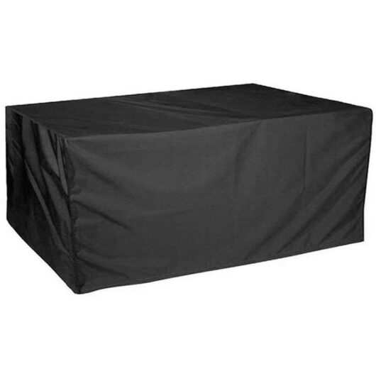 Garden Furniture Covers, Garden Table Cover Black Protective Cover Garden Outdoor Furniture Set Cover 210D Oxford Waterproof, Windproof, Anti-UV