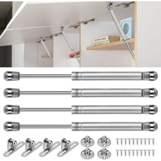 Hydraulic Cylinder, Gas Struts 4pcs Kitchen Door Hinge 100N Furniture Strut, Gas Springs for Lifting Kitchen Cabinet Door With d