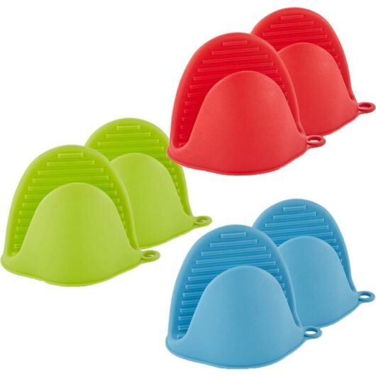[NEVER USED] Mini Oven Gloves, Silicone Mitts, Pot Holder, Kitchen Pot Holder, Heat Resistant, Anti-Hot Finger Oven Mitts, Durable Protective Gloves,