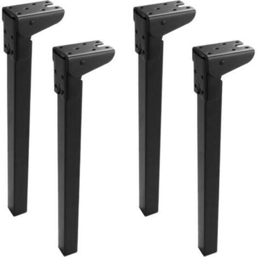 Set of 4 Folding Table Legs 35 CM, 90 Degree Folding Table Leg, Black Folding Coffee Table Legs for Bed Table Sofa