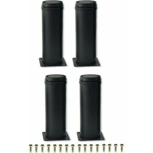 pieces 15cm Black Stainless Steel Adjustable Metal Furniture Legs for Cabinet Table Legs Sofa Feet Furniture Replacement Foot,Black,15cm